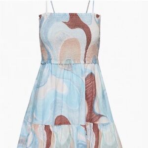 Wilfred Tempest Sleeveless Linen Printed Mini Dress